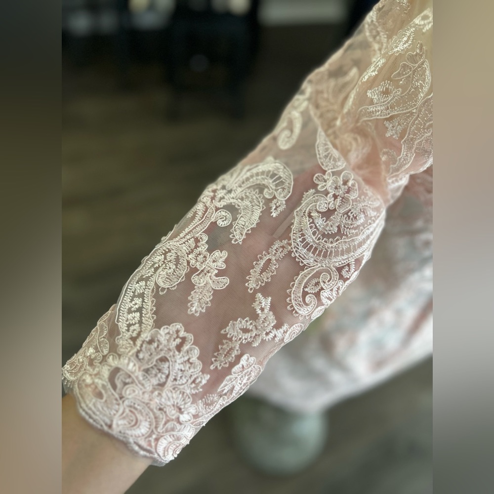 🩷LanTing Sz 6-8 Pink Dress Lace NWT🩷 Measurements Included! - Picture 11 of 17